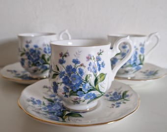 Tazza con piattino Royal Albert, Non ti scordar di me