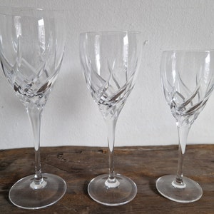 Verres à vin vintage, verres à long drink, cristal, Toscane, Wedgwood, parfaits, différentes tailles, Albert Heijn