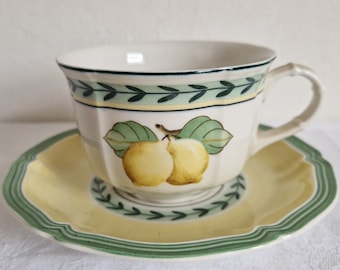 Vtg. Villeroy & Boch, French Garden, Fleurence, Teeservice, Tasse und Untertasse, ausgezeichnet