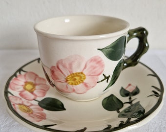 Vintage. Villeroy & Boch, Wild Rose, tasse et soucoupe, excellent