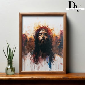 The Passion of Christ, Bible Art, Christian Art, Digital Download, Printable Digital Art, Jesus Wall Art