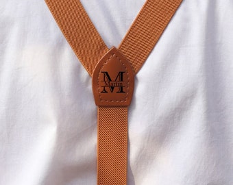 Personalized Groomsmen Suspenders Custom Suspenders For Him Engraved Leather Suspenders Groomsman Gift Best Man Gift For Husband Father BF