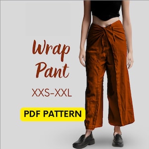 Comfortabel en stijlvol naaipatroon palazzo-wikkelbroek voor dames | Hoge taille | XXS-XXL