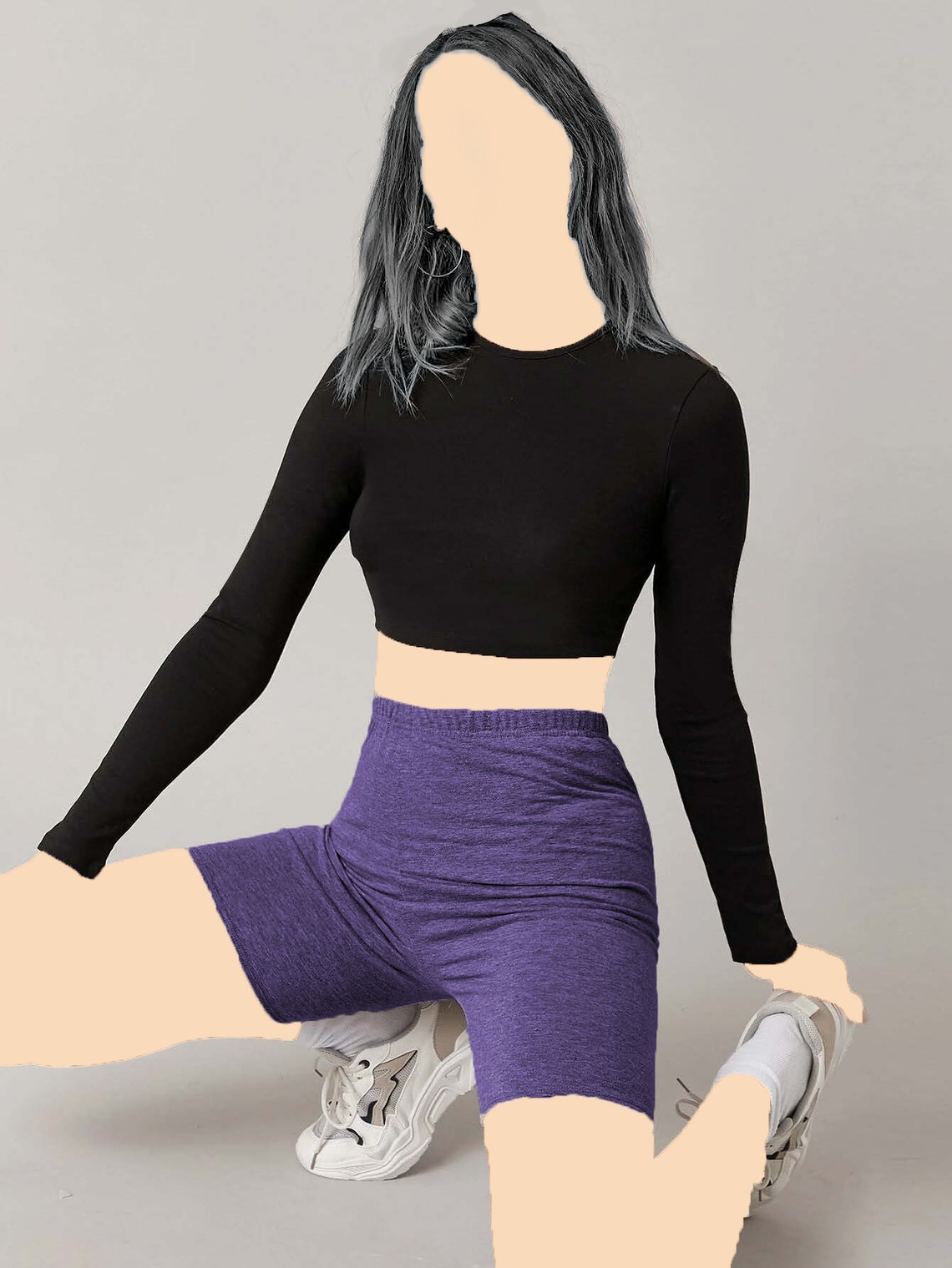 Fitted Crop Top Sewing Pattern | Long Sleeve Top Pattern | Women's Top ...