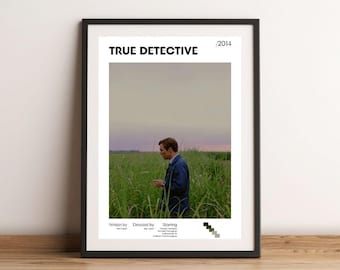 TRUE DETECTIVE Movie Poster,True Detective Poster Print,True Detective Wall Decor, Aesthetic Poster, Vintage Retro Art Print, Midcentury Art