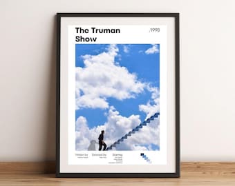 THE TRUMAN SHOW Movie Poster, The Truman Show Poster Printed, Movie Posters Art,Home decoration Wall Art Vintage Retro Art Print