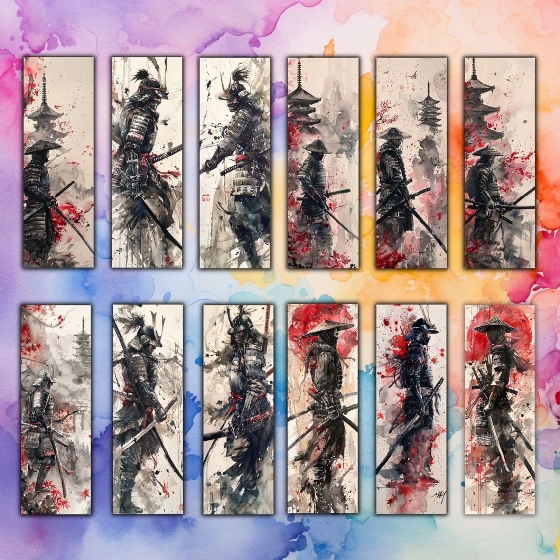 50 SAMURAI Printable Bookmarks/ Digital Bookmark/love Bookmarks ...