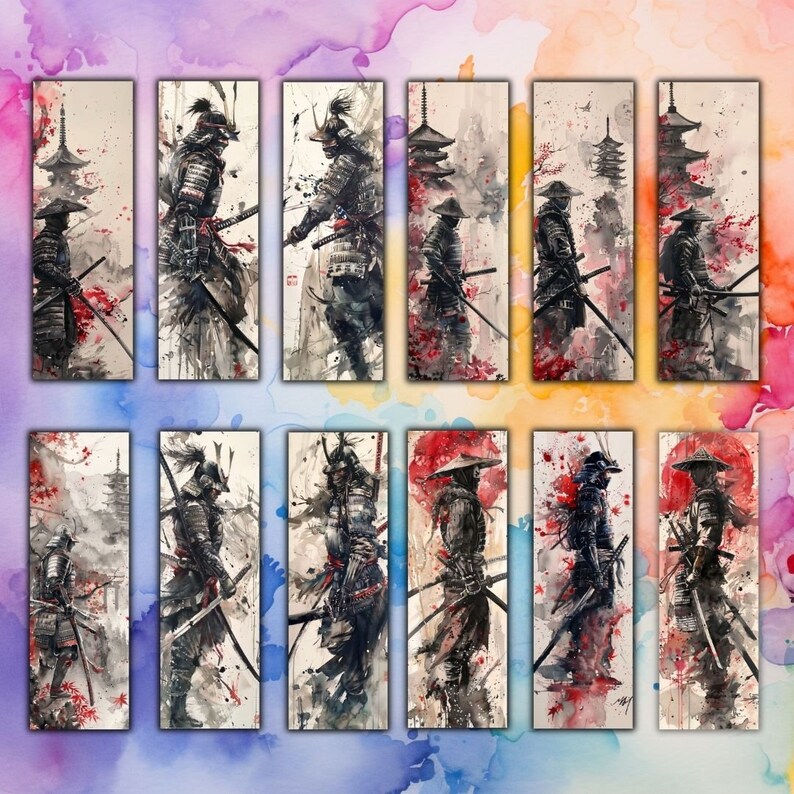 50 SAMURAI Printable Bookmarks/ Digital Bookmark/love Bookmarks ...