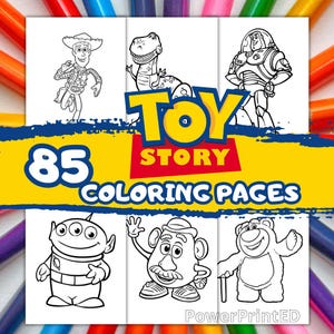 85 Toy Story-Malvorlagen / Geburtstagsmalvorlagen / Malvorlagen für Kinder / druckbare Malvorlagen / Malbuchseiten PDF / Malblatt