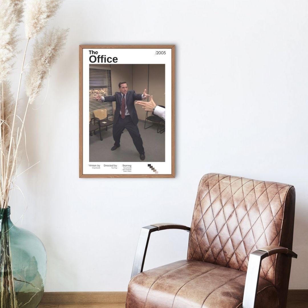 【額縁付き】ジオフィス the office 映画 A2ポスター THE OFFICE Movie Poster, the Office Poster Printed, Tv