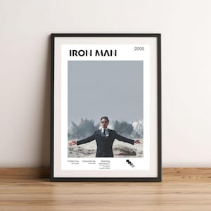 IRON MAN Filmposter, Iron Man Poster Print, Iron Man Wanddekoration, Ästhetisches Poster, Vintage Retro Kunstdruck, druckbares Poster, Superheld