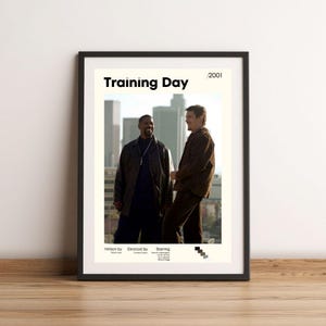 TRAINING DAY Movie Poster, Training Day Poster Print, Training Day Wall Decor, Aesthetic Poster, Vintage Retro Art Print, Midcentury Art