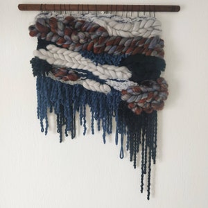 Colgante de pared tejido a mano / Textil de hilo Fiberart / Tejido / Colgante de pared / Arte de fibra moderno / Arte de hilo