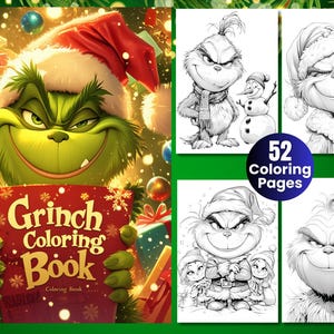 Grinch Coloring Book, How the Grinch Stole Christmas Pages, Holiday ...