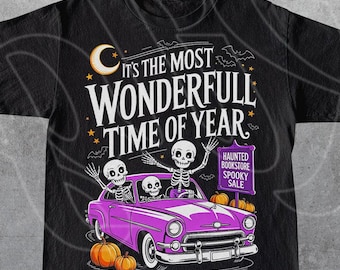 Vintage It's the Most Wonderful Time of the Year Shirt, Vintage Halloween Shirt, Spooky Halloween shirt, Wonderful Time of the Year