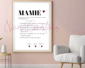 Gepersonaliseerde MAMIE (n.f) muurposter