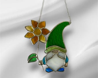 Stained glass gonk gnome boy