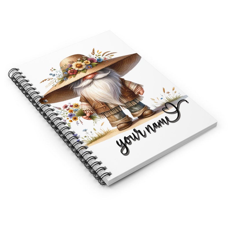 Gnome Notebook Custom Gnome Journal Gift Idea Gratitude Journal Memory