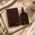 Personalized Croc Passport Holder & Luggage Tag Set | Custom Travel Wallet | Travel Gift For Her | product logo