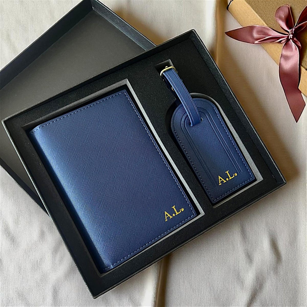Custom Passport Wallet - Navy
