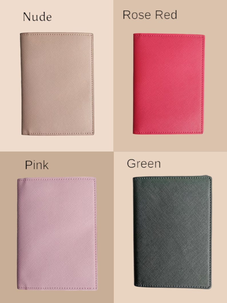 Personalized Passport Cover Luggage Tag in A Gift Box Custom Passport