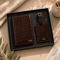 Personalised Croc Passport Holder & Luggage Tag Set | Travel Gift For Her |