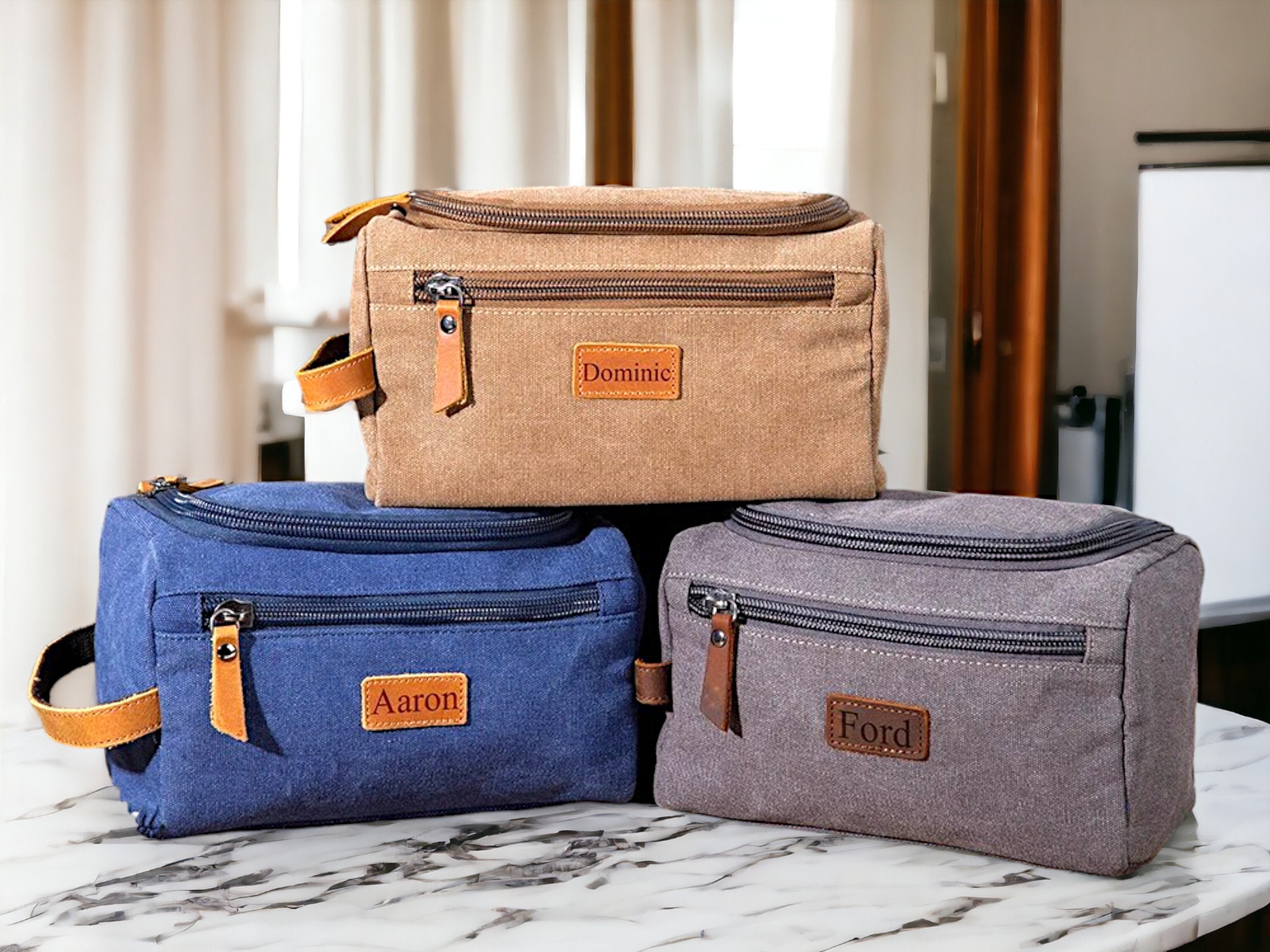 Mens canvas toiletry bag hotsell