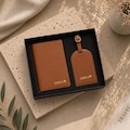 Personalized Passport Cover and Luggage Tag Set | Travel Accessories | Gift Ideas For Employees product logo