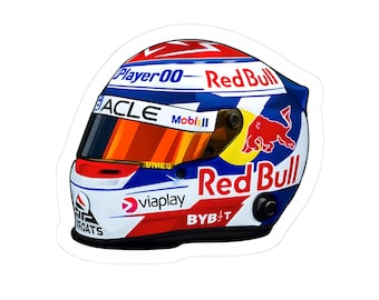 Max Verstappen F1 Formula One Helmet Sticker - Racing Fans Gift, Motorsport Fan Decal, Holiday Gift, Christmas Gift