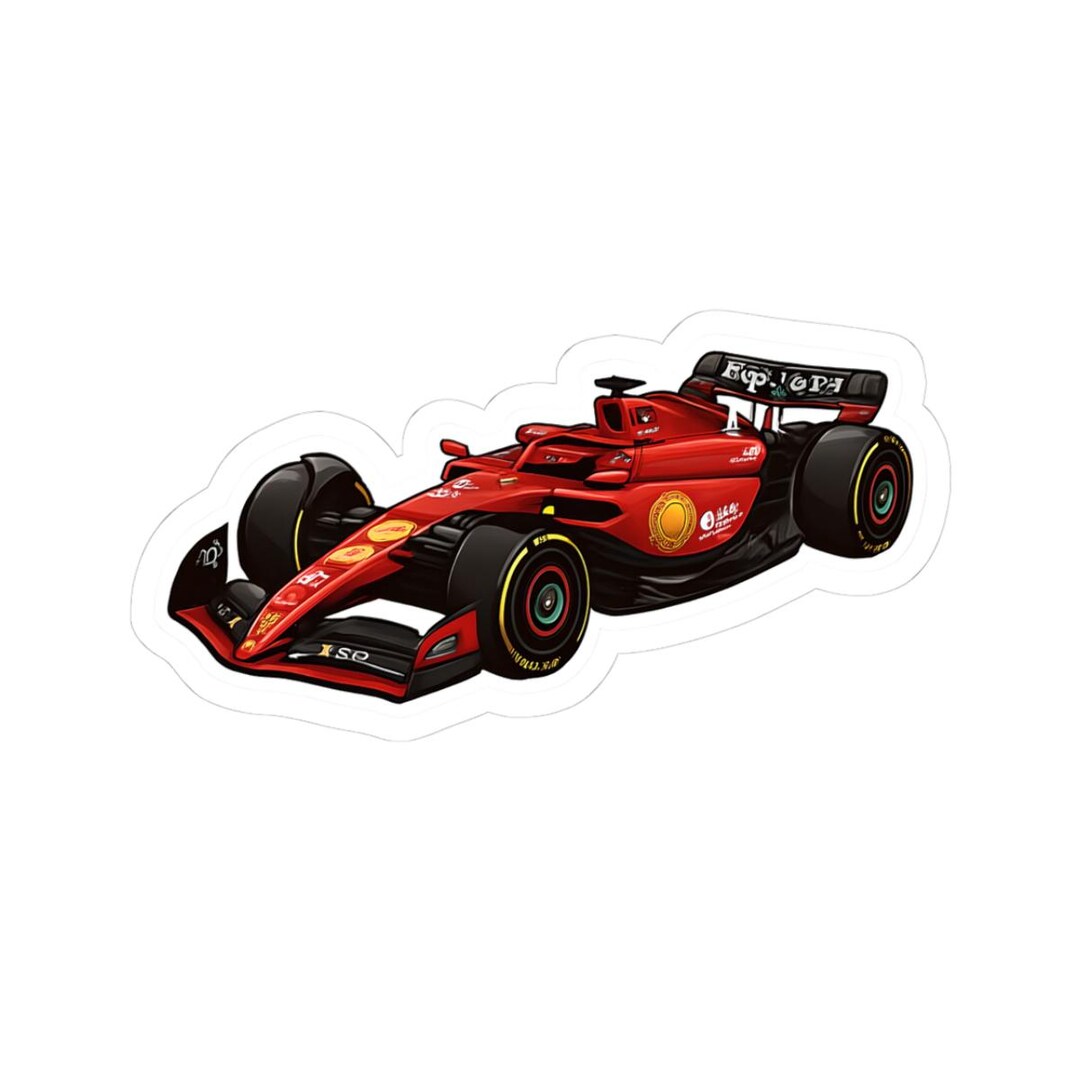 Ferrari, Leclerc, Hamilton, Red Formula 1 Racing Car Sticker ...