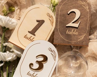Personalized Rustic Wood Wedding Table Numbers, wedding table decor