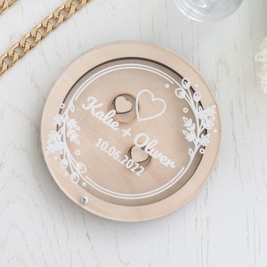 Wood Ring Box Wedding Ceremony / wedding ring box / Boho Wedding Ring Holder / Mr. and Mrs. Wedding Ring Box