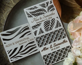 Personalized Wedding Coasters: Elegant Wedding Favors