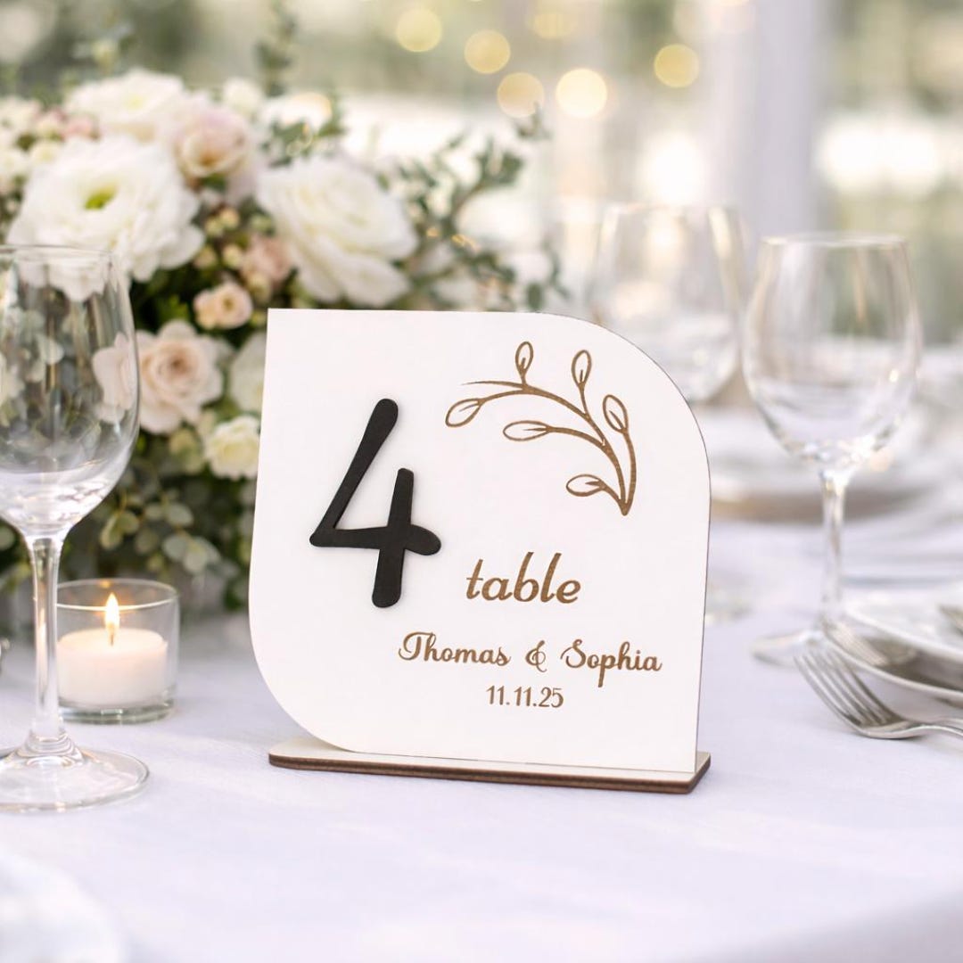 Personalized Wooden Wedding Table Numbers - Etsy