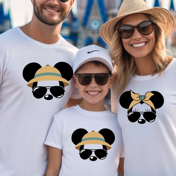 Animal Kingdom Safari couple shirts, Disney Mickey Minnie safari mode, couple shirt, Disney Safari couple shirts, Disney couple gift tees