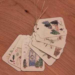 Etiquettes- Cadeaux en lot de 9. Prix lot.