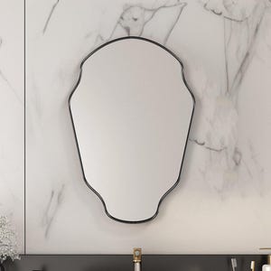 Abstract-Shaped Mirror | Modern Home Mirror | Premium MDF Mirror | Luxury Wall Mirror  Asymmetrical Chic Decorative Inspired Mirror For Wall