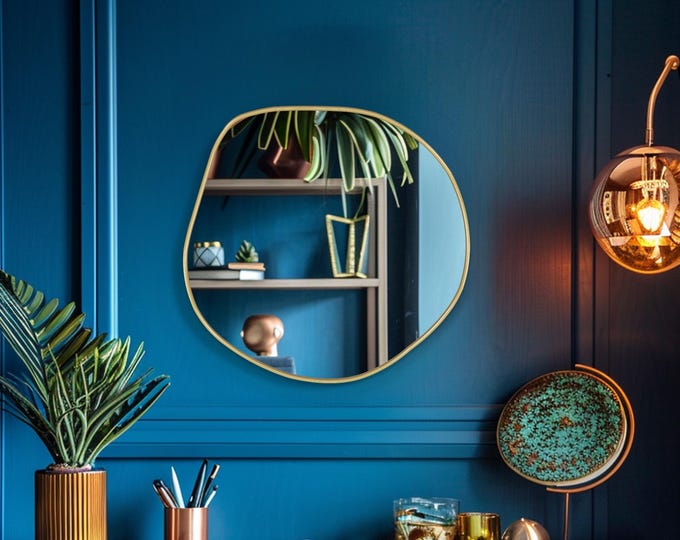 ARTFUL WALL MIRROR | Wall Mount Mirror | Quality Mirror Glass | Premium Mdf Frame Mirror | Artisan Vanity Design Timeless Handcrafted Mirror