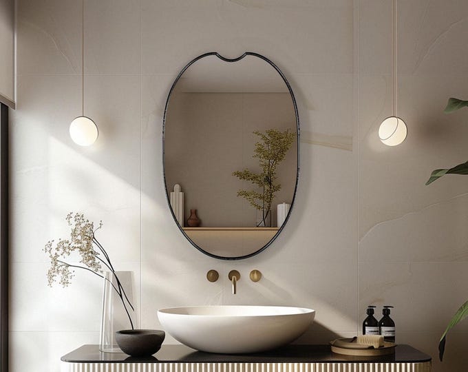 ELEGANT HOME MIRROR | High End Wall Mirror | Indoor Wall Mirror | Interior Art Mirror | Artistic Asymmetrical Design Customizable Mirror