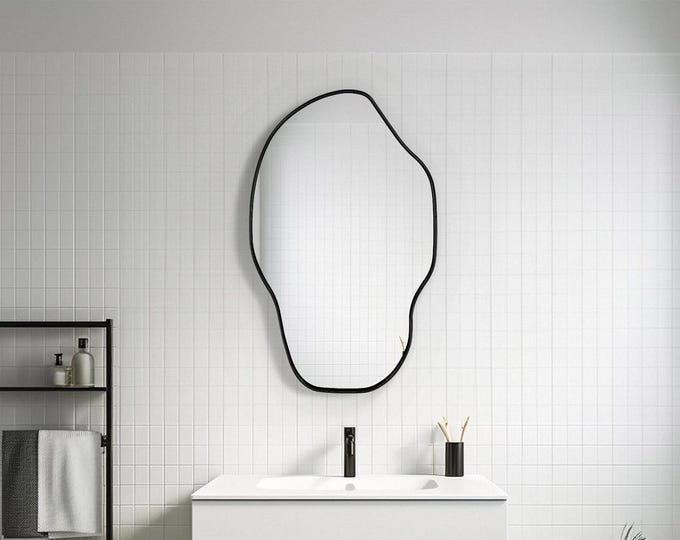 VANITY MAKEUP MIRROR | Luxury Wall Décor | Decorative Mirror | Asymmetrical Mirror | Artistic Designer High Quality Contemporary Mirror