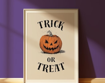 Pumpkin Halloween | Spooky Decor | Halloween Art Print | Halloween Poster Art | Halloween Wall Decor | Digital | Spooky |Printable Wall Art