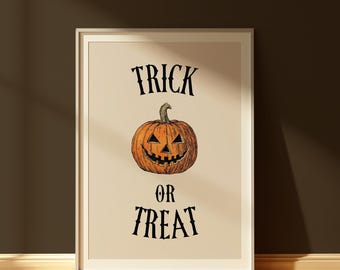 Pumpkin Halloween | Spooky Decor | Halloween Art Print | Halloween Poster Art | Halloween Wall Decor | Digital | Spooky | Printable Wall Art