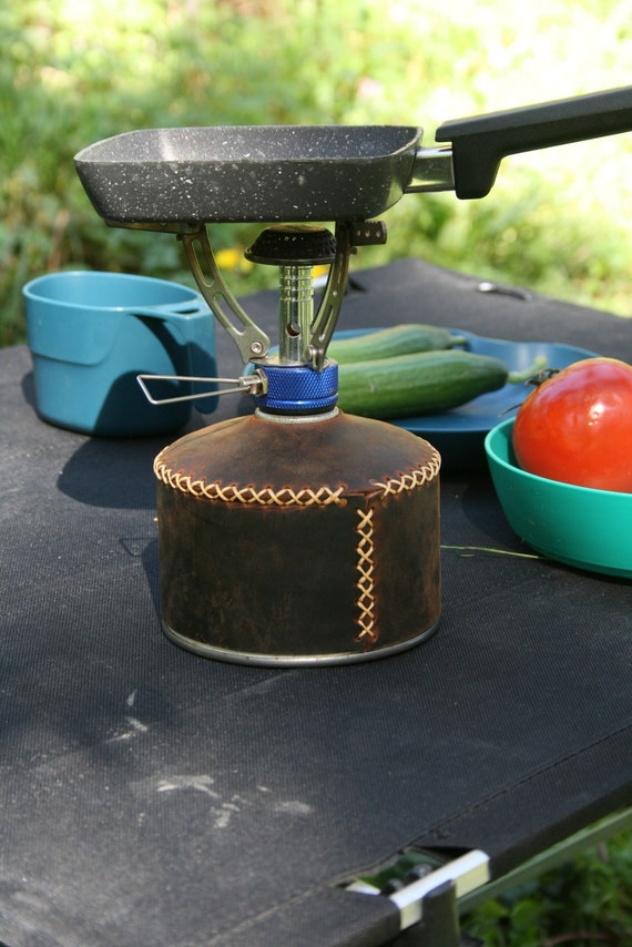 Handcrafted Leather Camping Stove Cover Durable Vintage style Protective Case for Portable Gas Stove Perfect for Hiking Outdoor Adventur Etsy