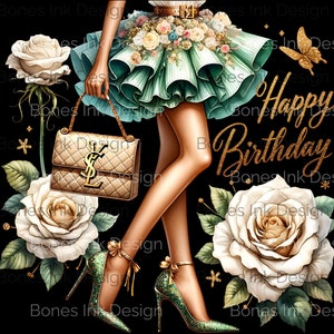 AMBER SKIRT - Happy Birthday print