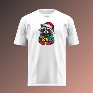 Joyful Holiday Raccoon PNG tangled Christmas Lights Digital Download ...