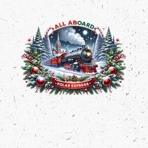Polar Express - Santa Christmas TREIN, Believe North Pole png, sublimatieontwerp, kinder T-shirt, kerstkaart, vakantie clipart kerst png