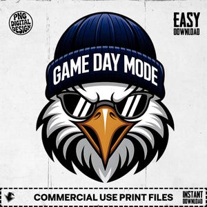 Digital Football Mascot Png, Eagle Sport Png, Game Day Mode Design, Athlete Sublimation, Sports Team Clipart, Digital Download