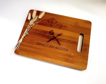 Cutting board including personalized engraving Father's Day Grill Master Men's Gift Serving Board Birthday Gift Dad grills best