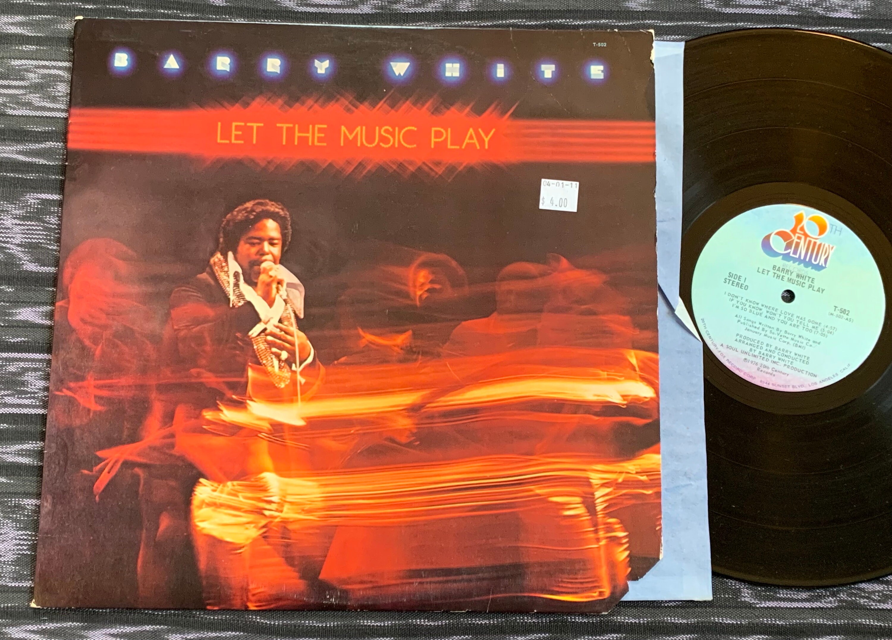 LP Let the Music Play Barry White 1976 Album Love Unlimited 