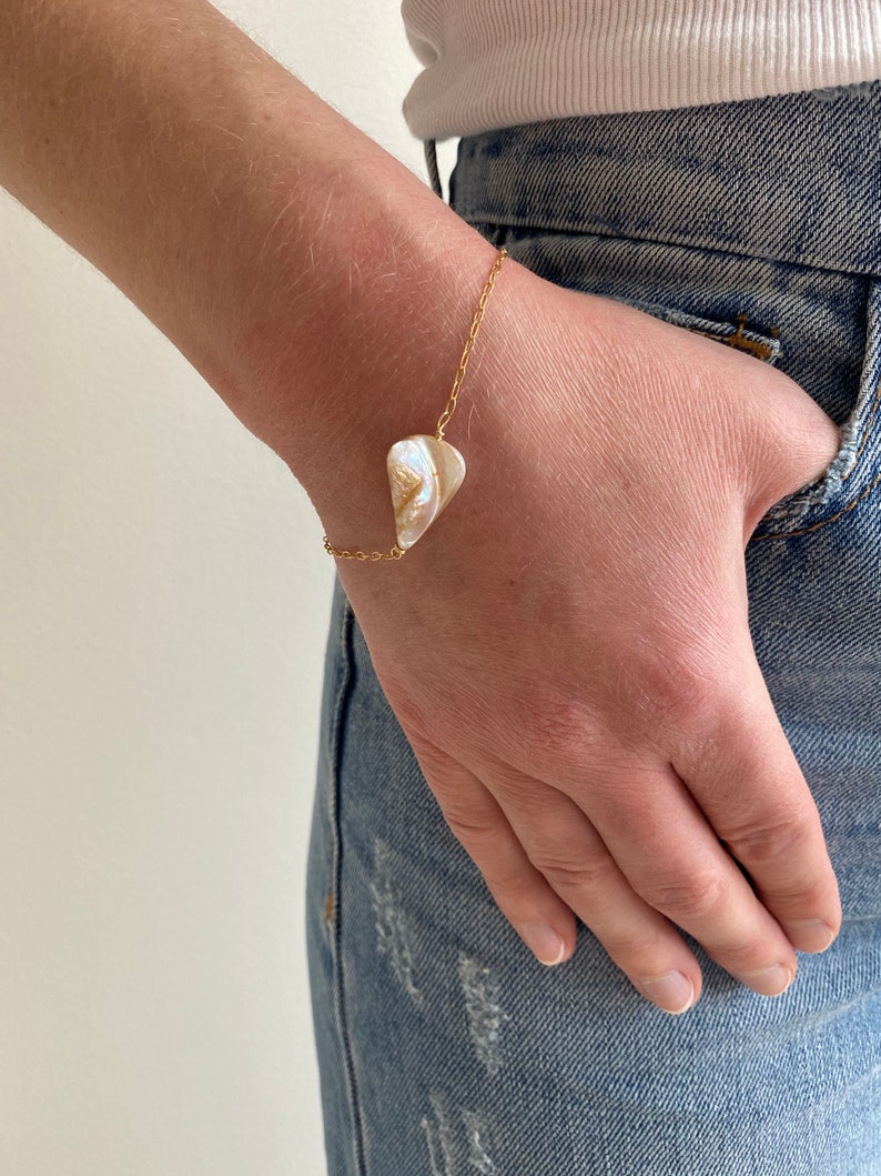Single Chain Strand Bracelet Pearl Cable Chain Bracelet Pearl 14K Gold-filled Chain Bracelet Gold Gold Chain Bracelet Chain Bracelet